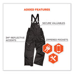Load image into Gallery viewer, N-ferno 6472 Thermal Bib With 300d Oxford Shell, 4x-large, Black, Ships In 1-3 Business Days