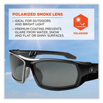 Load image into Gallery viewer, Skullerz Odin Safety Glasses, Black Nylon Impact Frame, Polarized Smoke Polycarbonate Lens, Ships In 1-3 Business Days