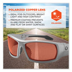 Load image into Gallery viewer, Skullerz Odin Safety Glasses, Matte Gray Nylon Impact Frame, Polarized Polycarbonate Lens, Ships In 1-3 Business Days