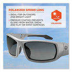 Load image into Gallery viewer, Skullerz Odin Safety Glasses, Matte Gray Nylon Impact Frame, Polarized Smoke Polycarbonate Lens, Ships In 1-3 Business Days