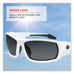 Load image into Gallery viewer, Skullerz Odin Safety Glasses, White Nylon Impact Frame, Smoke Polycarbonate Lens, Ships In 1-3 Business Days