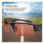 Load image into Gallery viewer, Skullerz Dagr Safety Glasses, Black Nylon Impact Frame, Copper Polycarbonate Lens, Ships In 1-3 Business Days