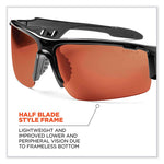 Load image into Gallery viewer, Skullerz Dagr Safety Glasses, Black Nylon Impact Frame, Polarized Copper Polycarbonate Lens, Ships In 1-3 Business Days