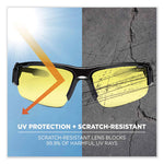 Load image into Gallery viewer, Skullerz Dagr Safety Glasses, Black Nylon Impact Frame, Yellow Polycarbonate Lens, Ships In 1-3 Business Days