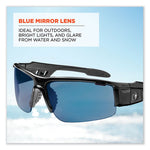 Load image into Gallery viewer, Skullerz Dagr Safety Glasses, Black Nylon Impact Frame, Blue Mirror Polycarbonate Lens, Ships In 1-3 Business Days