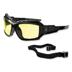 Load image into Gallery viewer, Skullerz Loki Safety Glasses/goggles, Black Nylon Impact Frame, Yellow Polycarbonate Lens, Ships In 1-3 Business Days