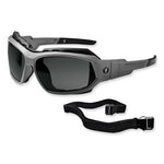 Load image into Gallery viewer, Skullerz Loki Safety Glasses/goggles, Matte Gray Nylon Impact Frame, Polarized Smoke Polycarb Lens,ships In 1-3 Business Days