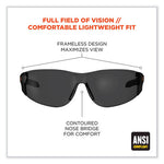 Load image into Gallery viewer, Skullerz Saga Frameless Safety Glasses, Matte Black Nylon Impact Frame, Smoke Polycarbonate Lens, Ships In 1-3 Business Days