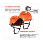 Load image into Gallery viewer, Skullerz 8975led Class C Safety Helmet W/8981 Universal Led Headlamp, 6-pt Ratchet Susp, Orange, Ships In 1-3 Business Days
