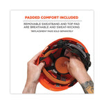 Load image into Gallery viewer, Skullerz 8974led Class E Safety Helmet W/8981 Universal Led Headlamp, 6-pt Ratchet Susp, Orange, Ships In 1-3 Business Days