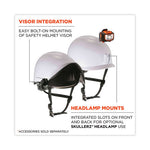 Load image into Gallery viewer, Skullerz 8974v Class E Safety Helmet W/8991 Visor Kit, Smoke Lens, 6-pt Ratchet Suspension, White, Ships In 1-3 Business Days