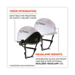 Load image into Gallery viewer, Skullerz 8975v Class C Safety Helmet W/8991 Visor Kit, Clear Lens, 6-pt Ratchet Suspension, White, Ships In 1-3 Business Days