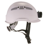 Load image into Gallery viewer, Class C Safety Helmet With Led Light And Adjustable Venting, 6-point Rachet Suspension, White, Ships In 1-3 Business Days