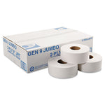 Load image into Gallery viewer, Jumbo Roll Bath Tissue, Septic Safe, 2-ply, White, 3.3" X 700 Ft, 12/carton