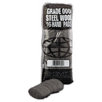 Load image into Gallery viewer, Industrial-quality Steel Wool Hand Pads, #000 Extra Fine, Steel Gray, 16 Pads/sleeve, 12 Sleeves/carton