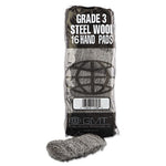Load image into Gallery viewer, Industrial-quality Steel Wool Hand Pads, #3 Medium, Steel Gray, 16 Pads/sleeve, 12 Sleeves/carton