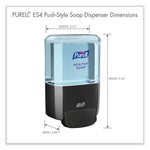 Load image into Gallery viewer, Es4 Soap Push-style Dispenser, 1,200 Ml, 4.88 X 8.8 X 11.38, Graphite