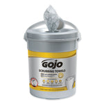 Load image into Gallery viewer, Scrubbing Towels, Hand Cleaning, 2-ply, 10.5 X 12, Silver/yellow, 72/bucket, 6/carton
