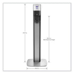Load image into Gallery viewer, Messenger Es6 Graphite Panel Floor Stand With Dispenser, 1,200 Ml, 16.75 X 6 X 40, Graphite/silver