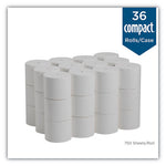 Load image into Gallery viewer, Compact Coreless Bath Tissue, Septic Safe, 2-ply, White, 750 Sheets/roll, 36/carton
