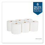 Load image into Gallery viewer, Pacific Blue Basic Nonperf Paper Towels, 1-ply, 7.78 X 1,000 Ft, White, 6 Rolls/carton