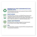 Load image into Gallery viewer, Eco Blend Max Can Liners, 60 Gal, 0.8 Mil, 38" X 58", Blue, 20 Bags/roll, 5 Rolls/carton