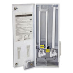 Load image into Gallery viewer, Dual Sanitary Napkin/tampon Dispenser, 25 Cent Coin Mechanism, 11.13 X 7.63 X 26.38, White/blue