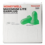 Load image into Gallery viewer, Maximum Lite Single-use Earplugs, Corded, 30nrr, Green, 100 Pairs