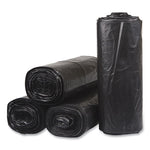 Load image into Gallery viewer, Recycled Low-density Commercial Can Liners, Coreless Interleaved Roll, 60 Gal, 1.5 Mil, 38" X 58", Black, 20/roll, 5 Rolls/ct