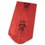 Load image into Gallery viewer, Biohazard Low-density Commercial Can Liners, Coreless Interleaved Roll, 4 Gal, 1.3 Mil, 40" X 46", Red, 20/roll, 5 Rolls/ct