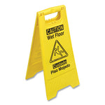 Load image into Gallery viewer, Bilingual Yellow Wet Floor Sign, 12.05 X 1.55 X 24.3