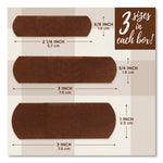 Load image into Gallery viewer, Ourtone Adhesive Bandages, Br55, 2.25 X 0.63; 3 X 0.75; 3 X 1, Medium Brown, 30/pack