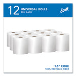 Load image into Gallery viewer, Essential 100% Recycled Fiber Hard Roll Towel, 1-ply, 8" X 800 Ft, 1.5" Core, White, 12 Rolls/carton