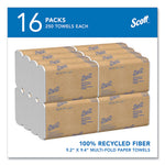 Load image into Gallery viewer, Essential Multi-fold Towels 100% Recycled, 1-ply, 9.2 X 9.4, White, 250/pack, 16 Packs/carton