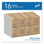 Load image into Gallery viewer, Essential Multi-fold Towels, Absorbency Pockets, 1-ply, 9.2 X 9.4, White, 250/pack, 16 Packs/carton