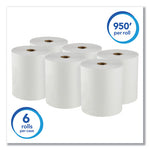 Load image into Gallery viewer, Essential High Capacity Hard Roll Towels For Business, Absorbency Pockets, 1-ply, 8" X 950 Ft, 1.75" Core, White, 6 Rolls/ct