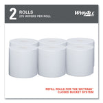 Load image into Gallery viewer, Power Clean Wipers For Solvents Wettask Customizable Wet Wiping System, Wipers Only, 9 X 15, White, 275/roll, 2 Rolls/carton