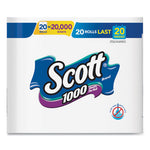 Load image into Gallery viewer, 1000 Bathroom Tissue, Septic Safe, 1-ply, White, 1,000 Sheet/roll, 20/pack