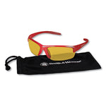 Load image into Gallery viewer, Equalizer Safety Glasses, Red Frames, Amber/yellow Lens, 12/box