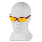 Load image into Gallery viewer, Equalizer Safety Glasses, Red Frames, Amber/yellow Lens, 12/box