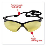Load image into Gallery viewer, Nemesis Safety Glasses, Black Frame, Amber Lens, 12/box