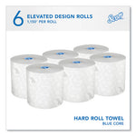 Load image into Gallery viewer, Pro Hard Roll Paper Towels With Elevated Scott Design For Scott Pro Dispenser, Blue Core Only, 1-ply, 1,150 Ft, 6 Rolls/ct