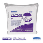 Load image into Gallery viewer, W4 Critical Task Wipers, Flat Double Bag, 12 X 12, Unscented, White, 100/bag, 5 Bags/carton