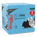 Load image into Gallery viewer, Power Clean Oil, Grease And Ink Cloths, 1/4 Fold, 12.5 X 12, Blue, 66/box, 8 Boxes/carton