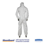 Load image into Gallery viewer, A35 Liquid And Particle Protection Coveralls, Zipper Front, Hooded, Elastic Wrists And Ankles, X-large, White, 25/carton