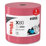 Load image into Gallery viewer, Power Clean X80 Heavy Duty Cloths, Jumbo Roll, 12.4 X 12.2, Red, 475 Wipers/roll