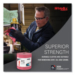 Load image into Gallery viewer, Power Clean X80 Heavy Duty Cloths, Jumbo Roll, 12.4 X 12.2, Red, 475 Wipers/roll