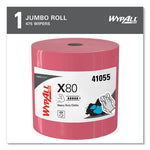 Load image into Gallery viewer, Power Clean X80 Heavy Duty Cloths, Jumbo Roll, 12.4 X 12.2, Red, 475 Wipers/roll