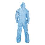 Load image into Gallery viewer, A65 Zipper Front Flame-resistant Hooded Coveralls, Elastic Wrist And Ankles, X-large, Blue, 25/carton