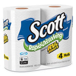 Load image into Gallery viewer, Rapid-dissolving Toilet Paper, Bath Tissue, Septic Safe, 1-ply, White, 231 Sheets/roll, 4/rolls/pack, 12 Packs/carton